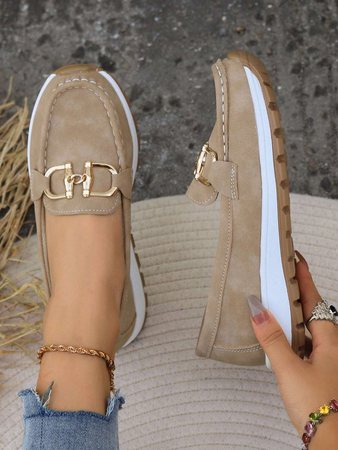 Kiara™ – Flat Buckle Loafers for Timeless Elegance
