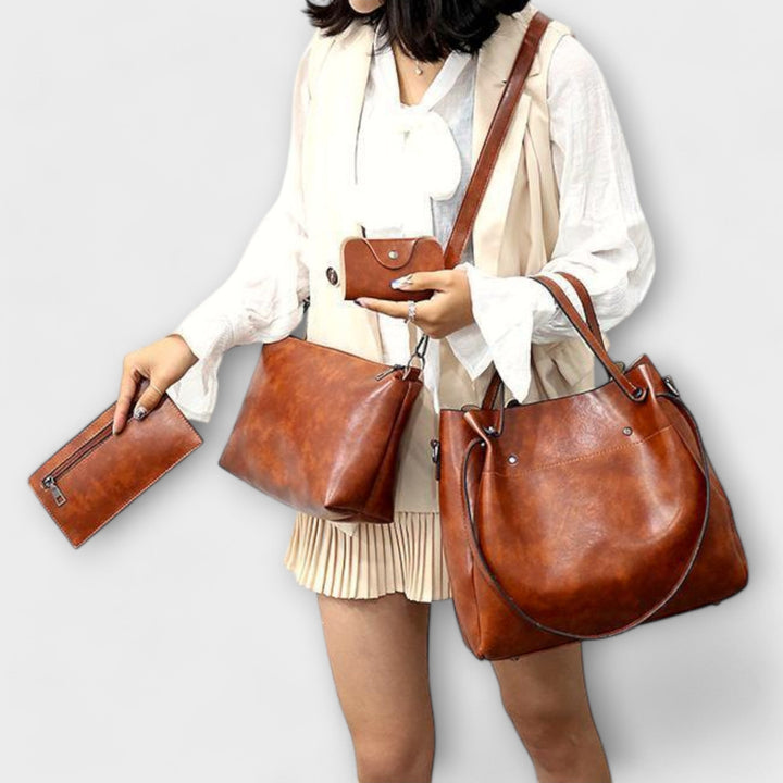 Rachel™ – 4-Piece Vintage Bag Set for Timeless Elegance