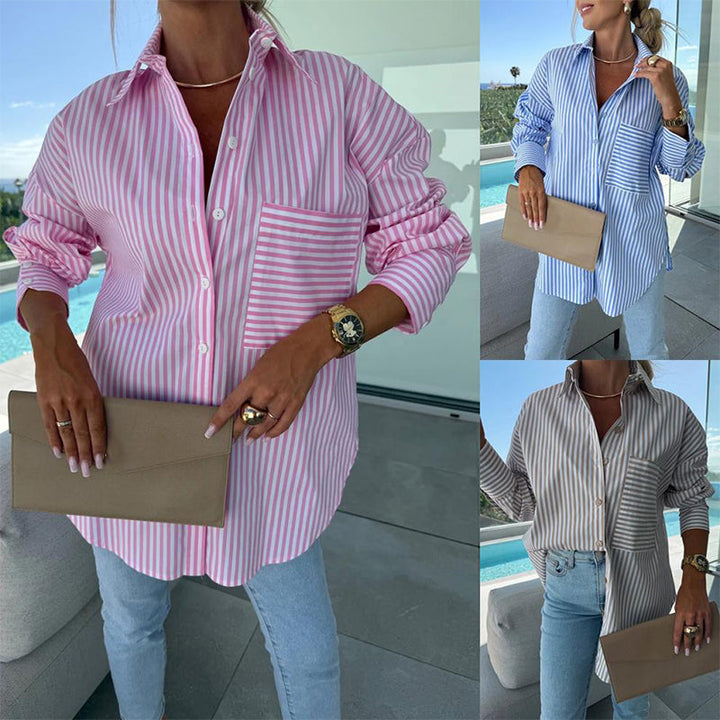 Lorraine | Casual Striped Button Shirt