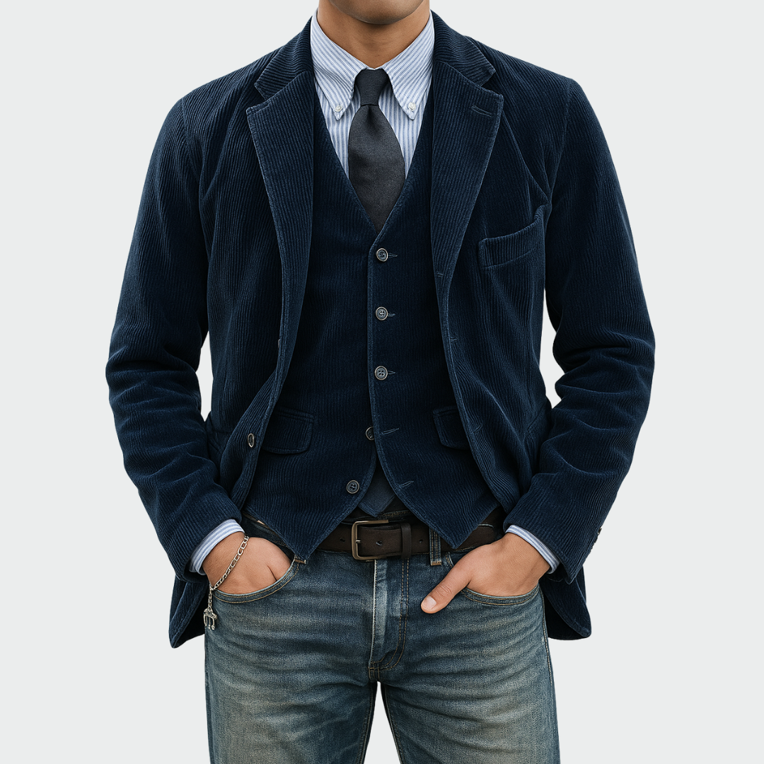 Tommy™ | 2-Piece Set: Blazer and Velvet Waistcoat