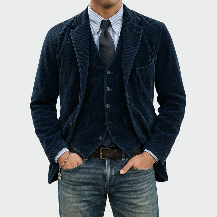Tommy™ | 2-Piece Set: Blazer and Velvet Waistcoat