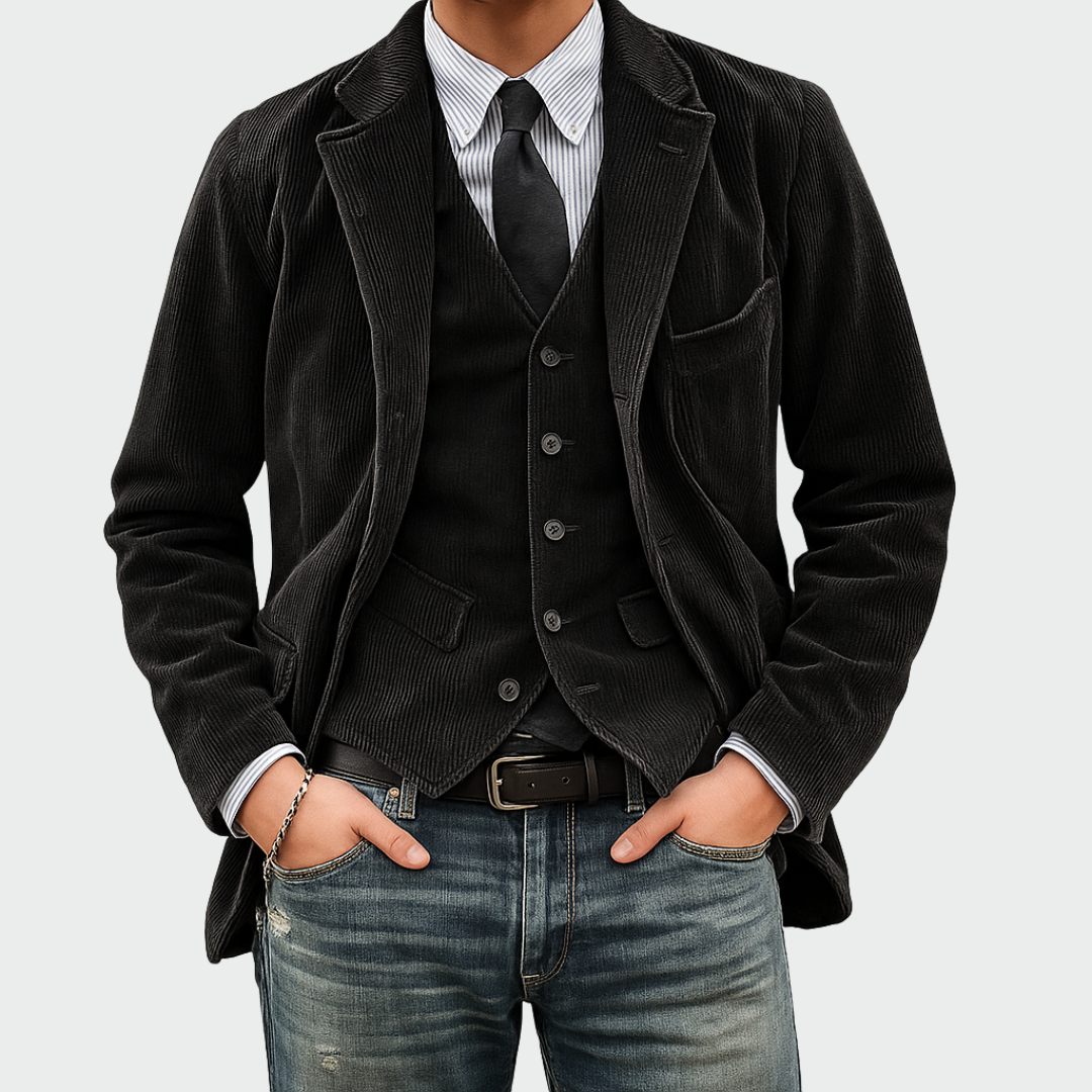 Tommy™ | 2-Piece Set: Blazer and Velvet Waistcoat