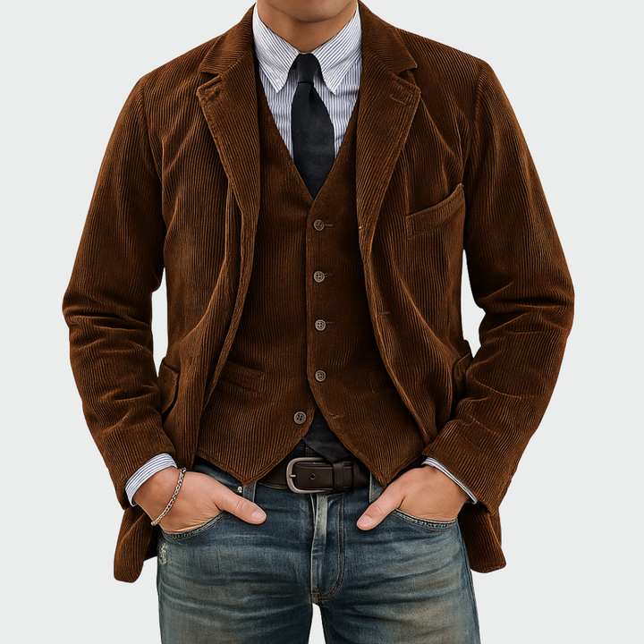 Tommy™ | 2-Piece Set: Blazer and Velvet Waistcoat