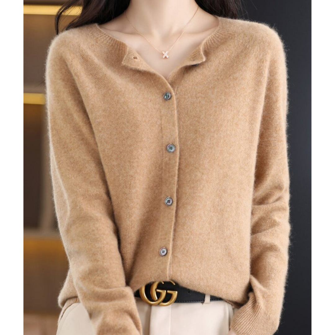 Victoria | Women's Crew-Neck Knitted Jumper in Pure Merino Wool