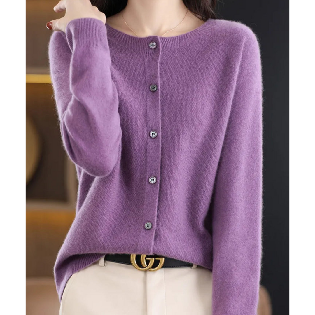 Victoria | Women's Crew-Neck Knitted Jumper in Pure Merino Wool