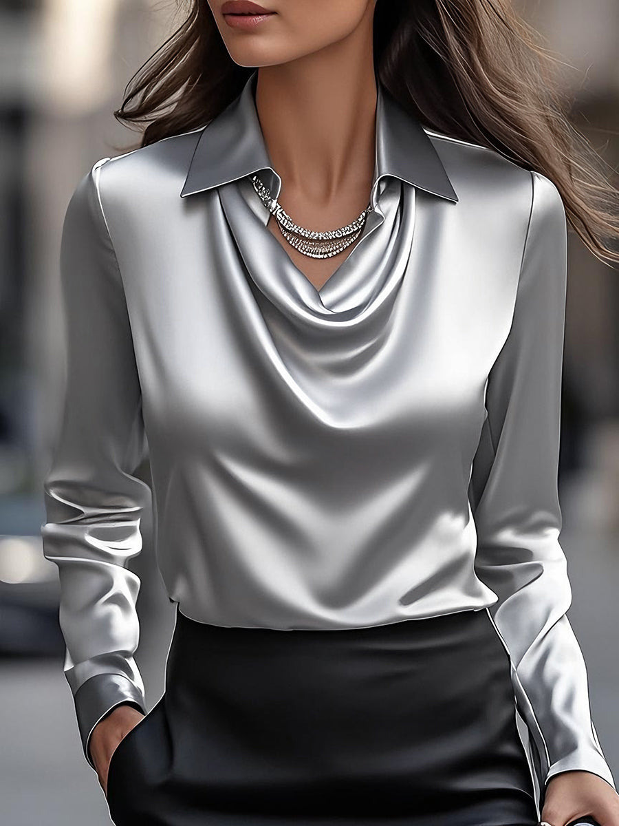 Ivy | Chic Draped Neck Blouse