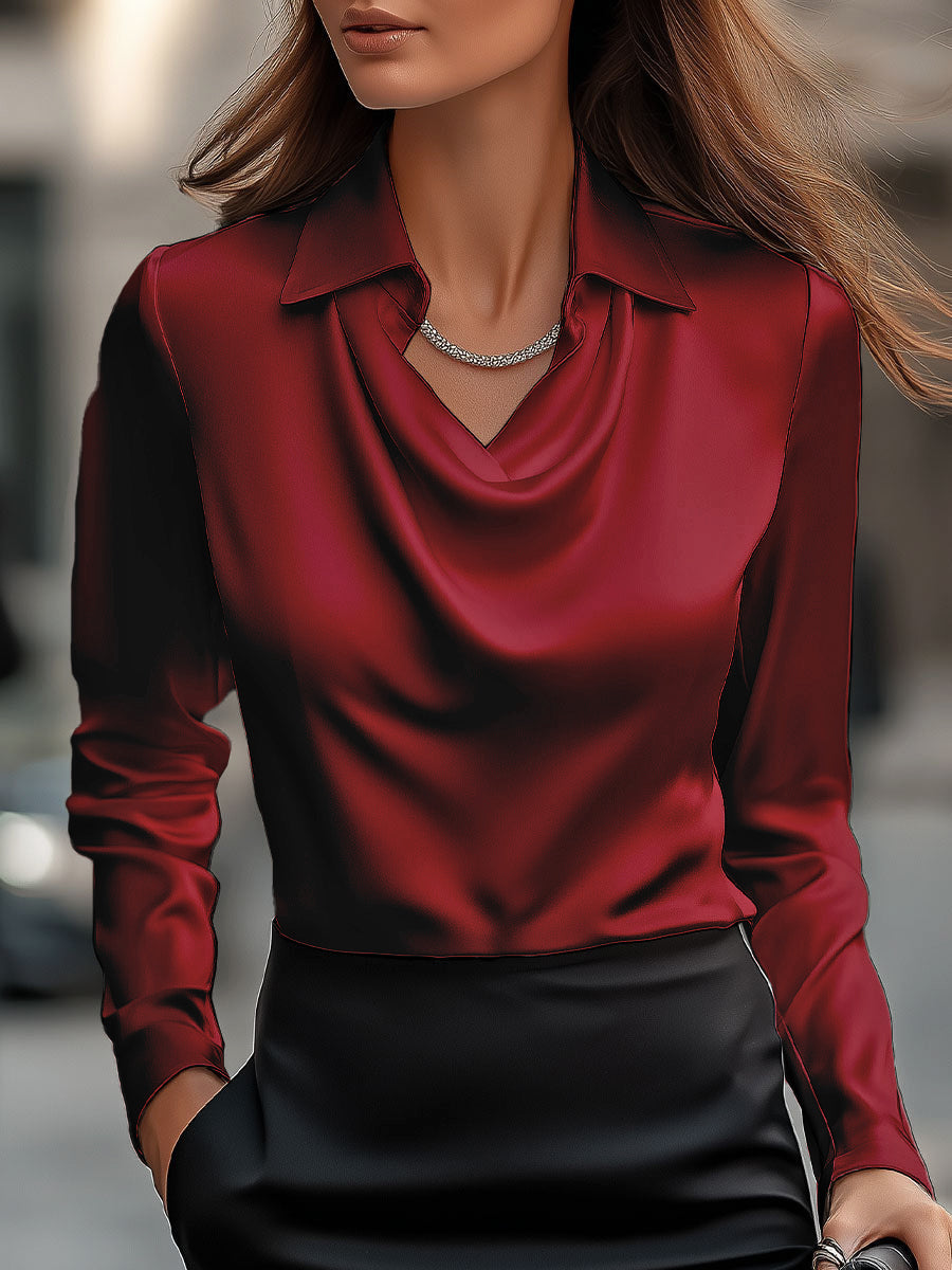Ivy | Chic Draped Neck Blouse