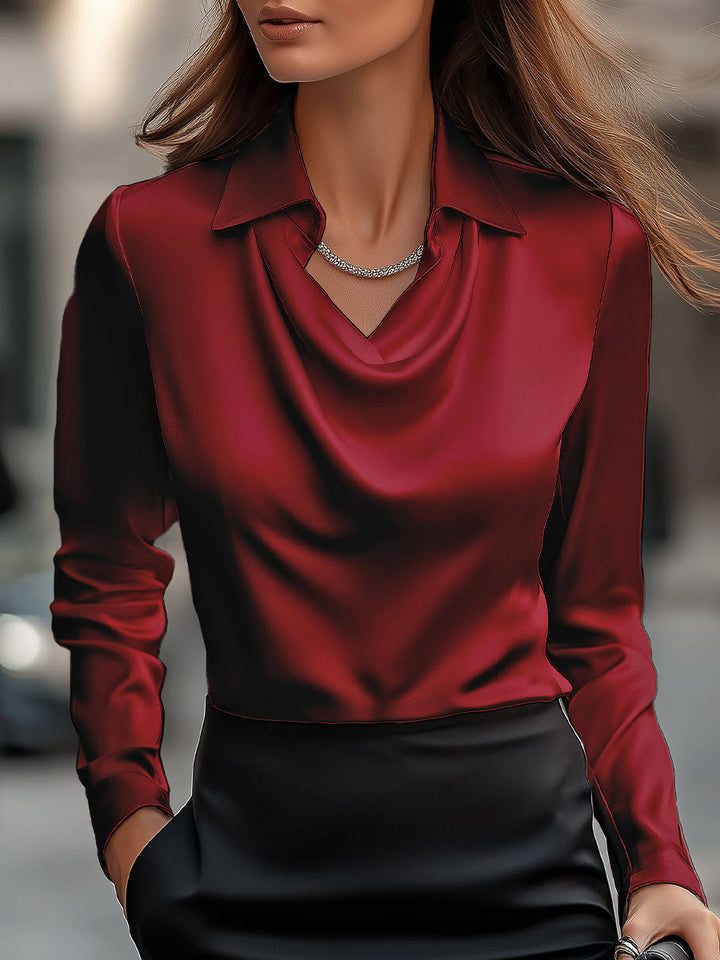 Ivy | Chic Draped Neck Blouse