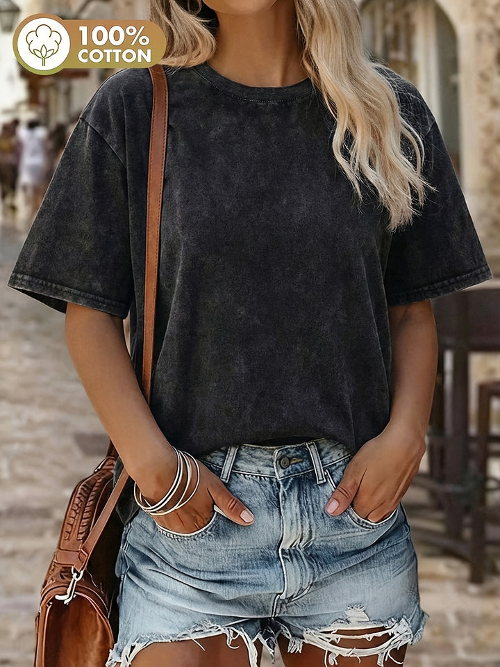 Emma™ Loose Fit Cotton T-Shirt – Soft & Breathable