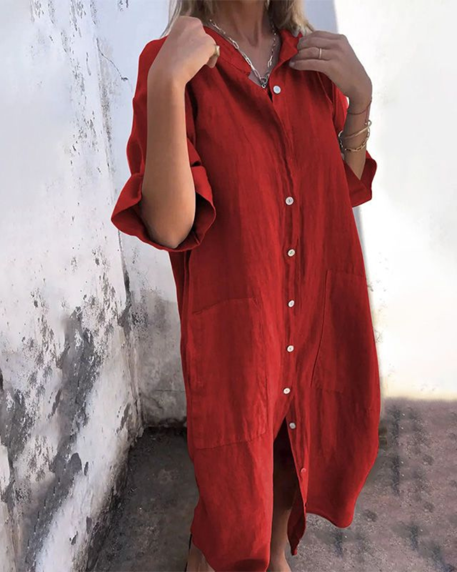 Amelie | Relaxed Loose Fit Midi Dress