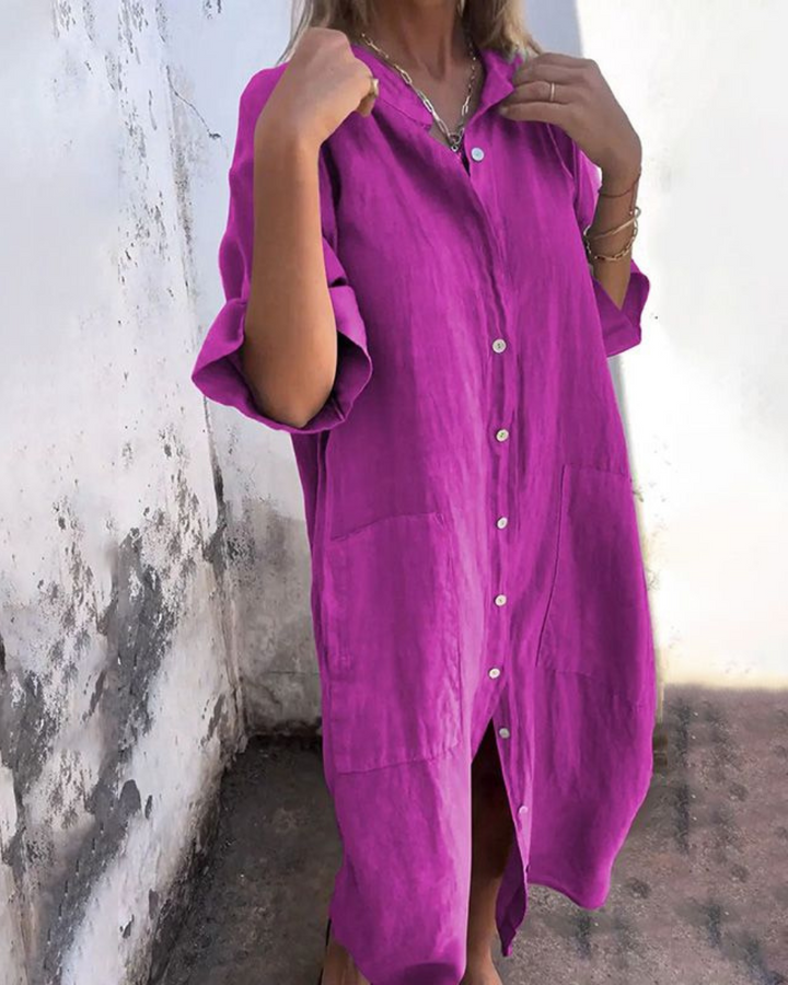 Amelie | Relaxed Loose Fit Midi Dress