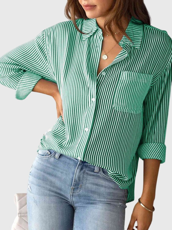 Victoria | Collared Shirt with Neck Detail