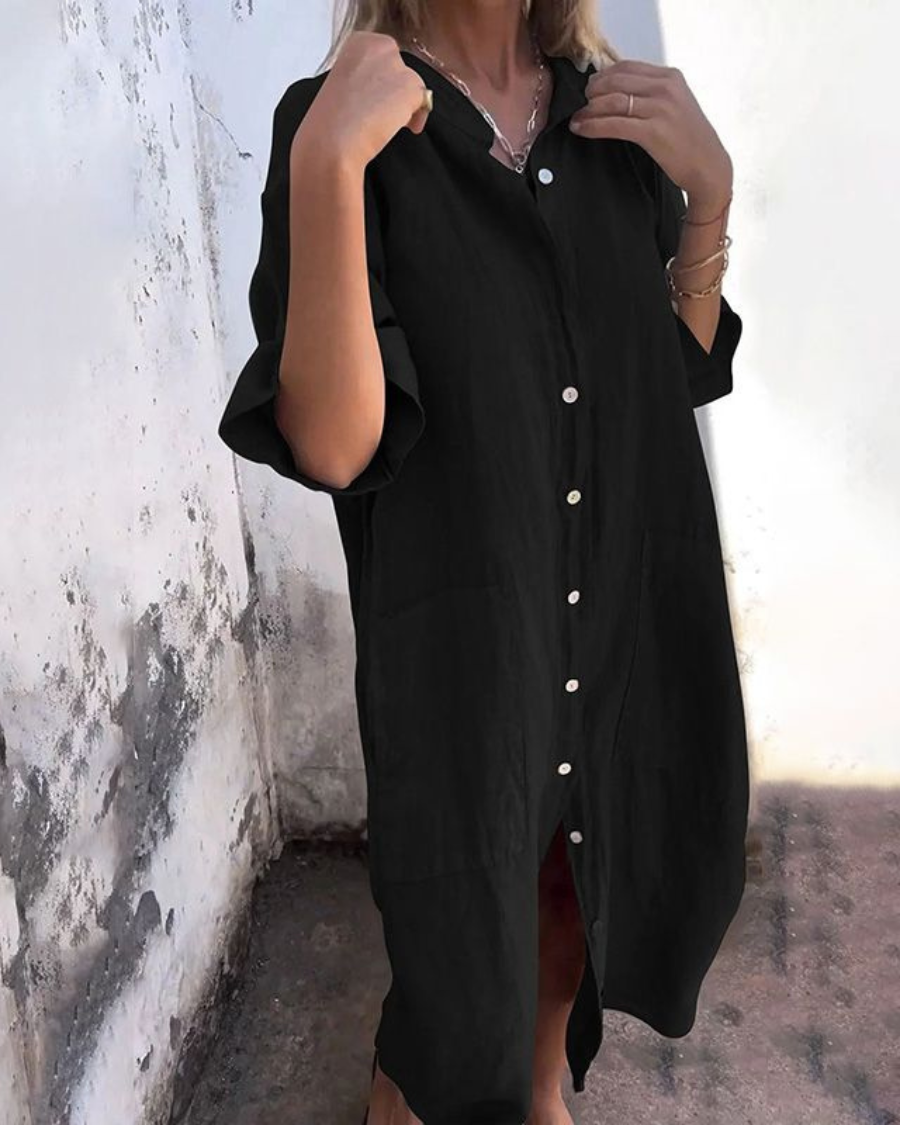 Amelie | Relaxed Loose Fit Midi Dress