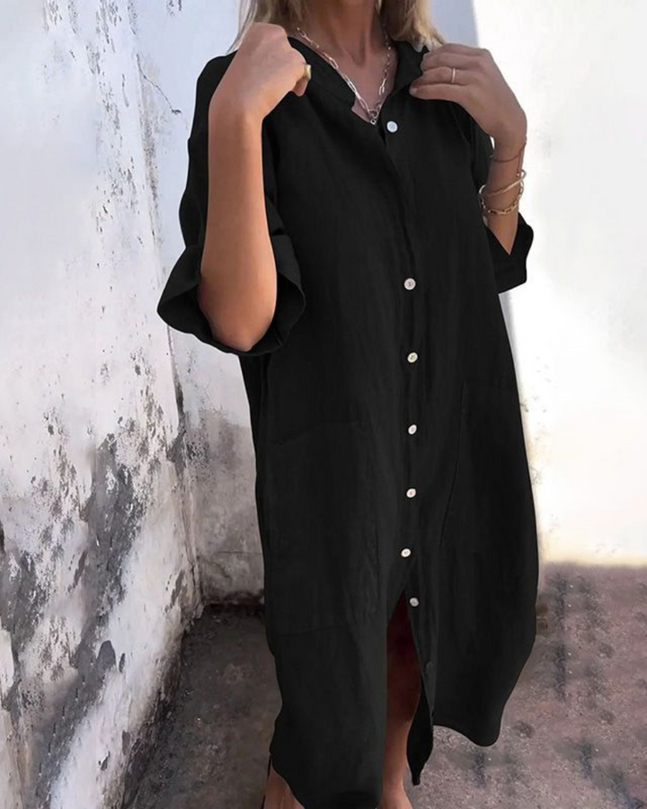 Amelie | Relaxed Loose Fit Midi Dress