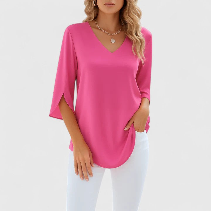 Victoria | Elegant V-Neck Blouse