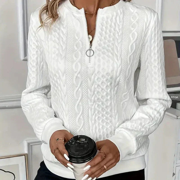Charleigh™ – Sweater with Zip for Effortless Chic Comfort