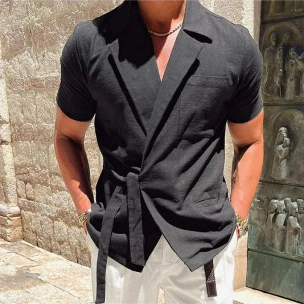 Vittorio Short Sleeve Wrap Shirt