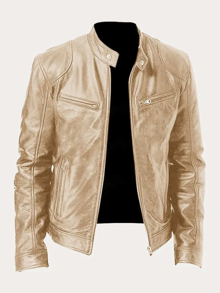 Dean™ – Timeless Tailored Vegan Leather Jacket for Effortless Edge