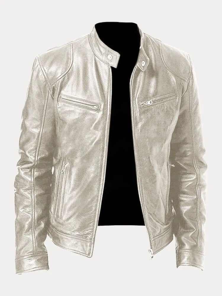 Dean™ – Timeless Tailored Vegan Leather Jacket for Effortless Edge