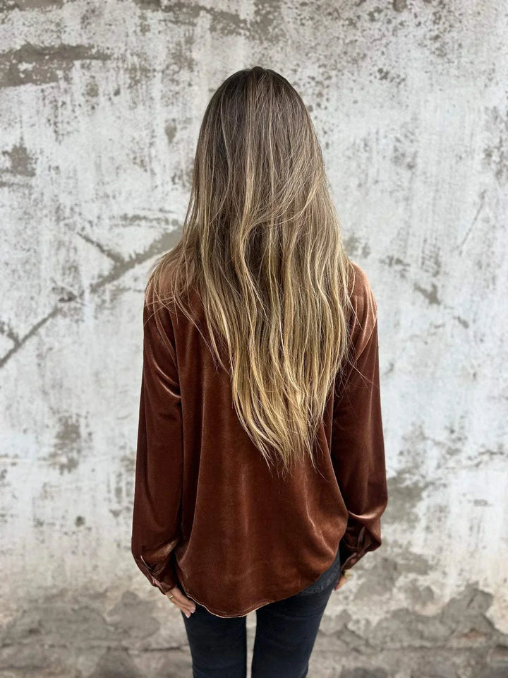 Floraine | Soft and Stylish Velvet Blouse