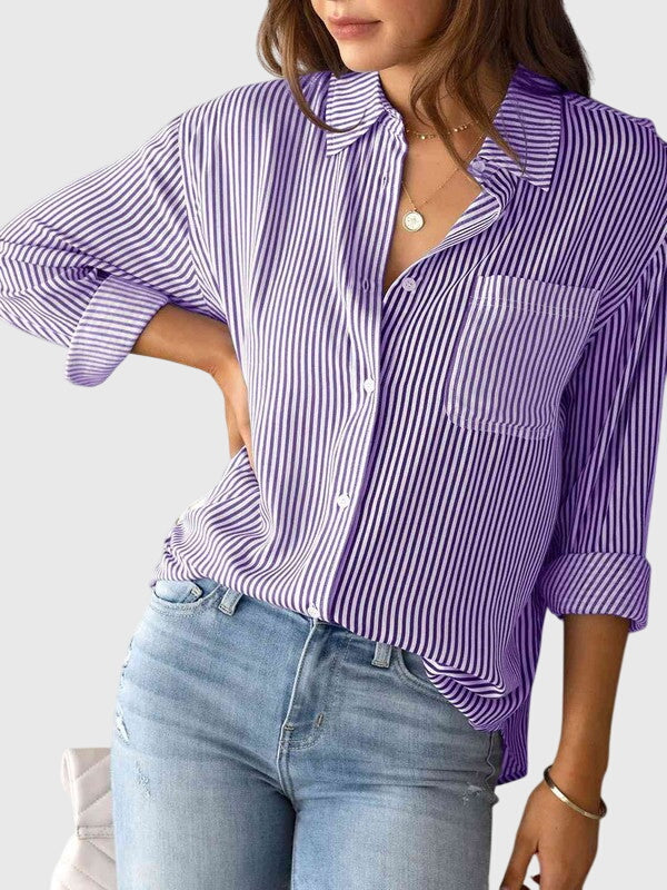 Victoria | Collared Shirt with Neck Detail