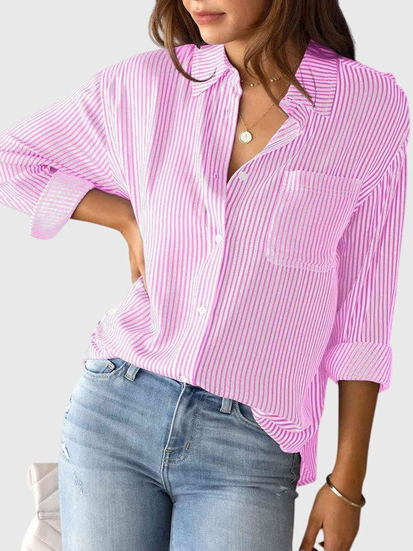 Victoria | Collared Shirt with Neck Detail