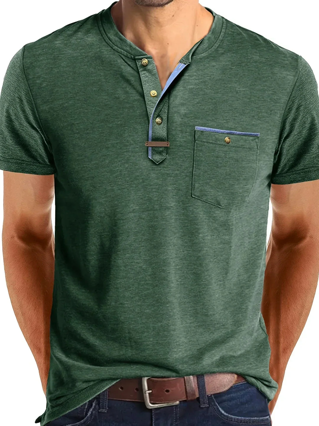 Slade | Classic Round Neck Pocket Shirt
