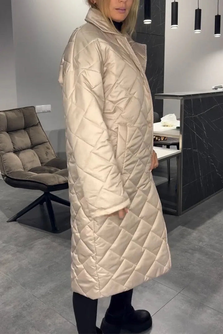 CIDEEMA | Reversible Quilted Coat with Leopard Print Lining