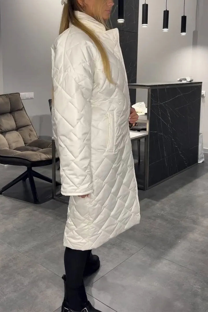 CIDEEMA | Reversible Quilted Coat with Leopard Print Lining